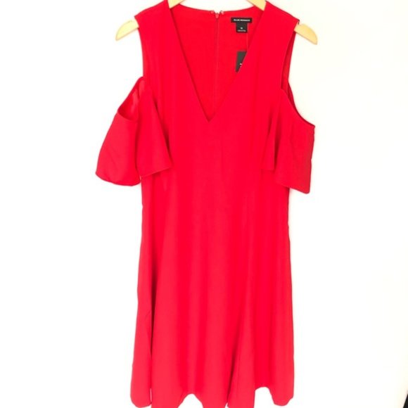 Club Monaco Red Shoulder Dress - Picture 7 of 7